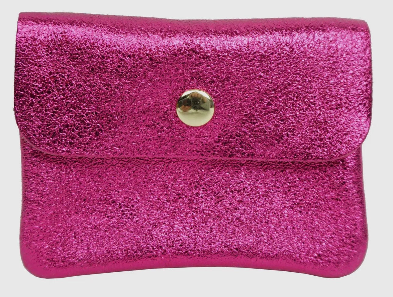 Kleine portomonnee metallic roze