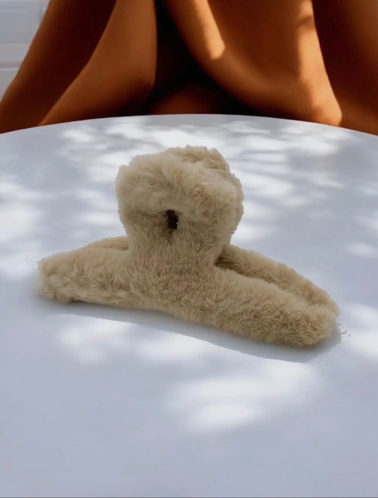 Fluffy Haarklem bruin