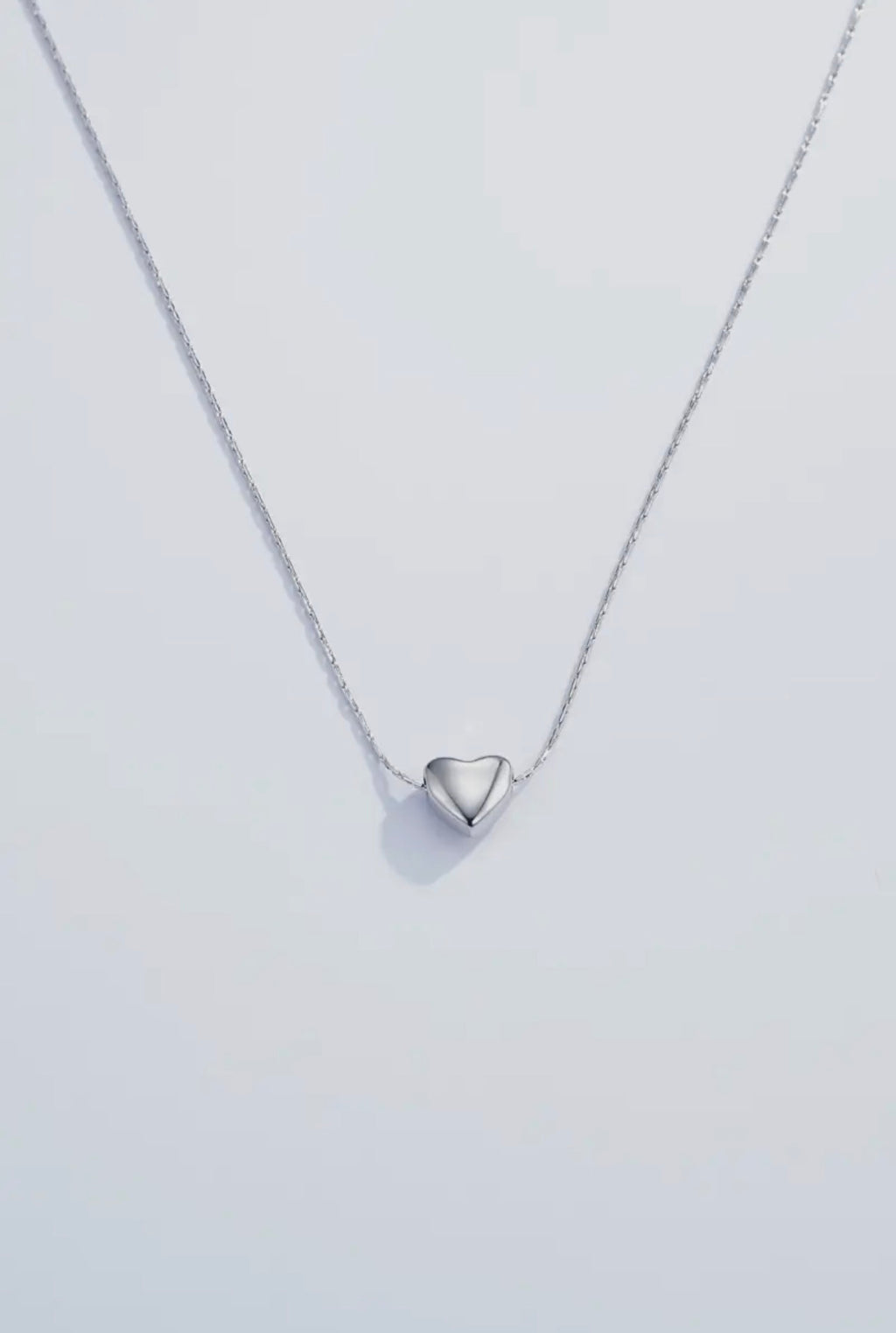 Eline heart ketting zilver
