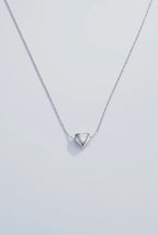 Eline heart ketting zilver