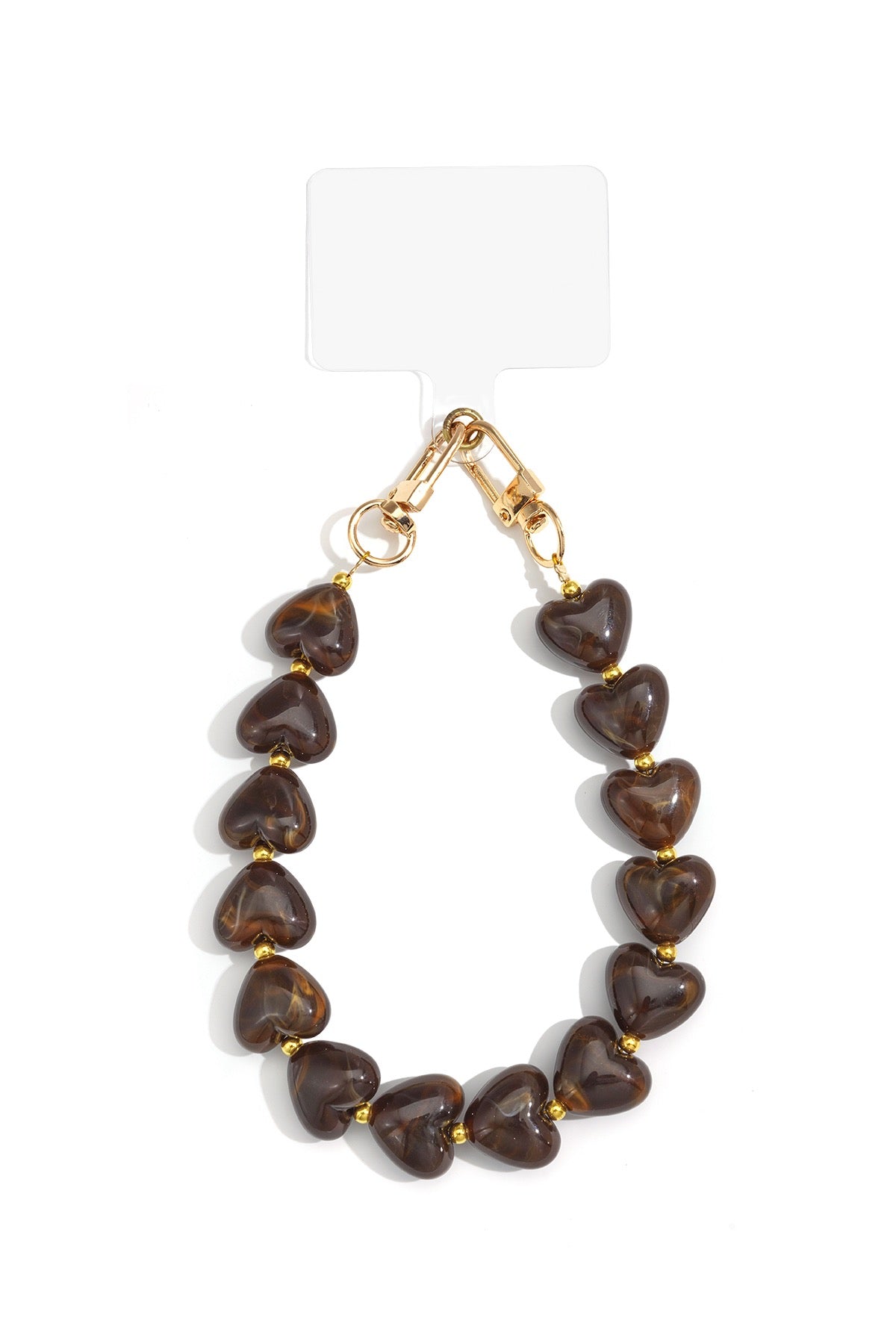 Telefoonkoord bruin met gloed